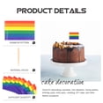 thumbnail image 3 of CIMAXIC 150 Pcs Mini Wooden Toothpicks National Flag Toothpicks Cupcake Dessert Appetizer Toppers Small Sticks Flags Picks for Celebration Cocktail (Rinbow Color),1.18"X0.08"X2.56", 3 of 4