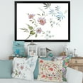 thumbnail image 3 of Designart 'Pink and Blue Wildflowers I' Traditional Framed Art Print, 3 of 4