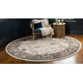thumbnail image 3 of Unique Loom Round Floral Traditional Area Rugs, Beige, 3 of 8