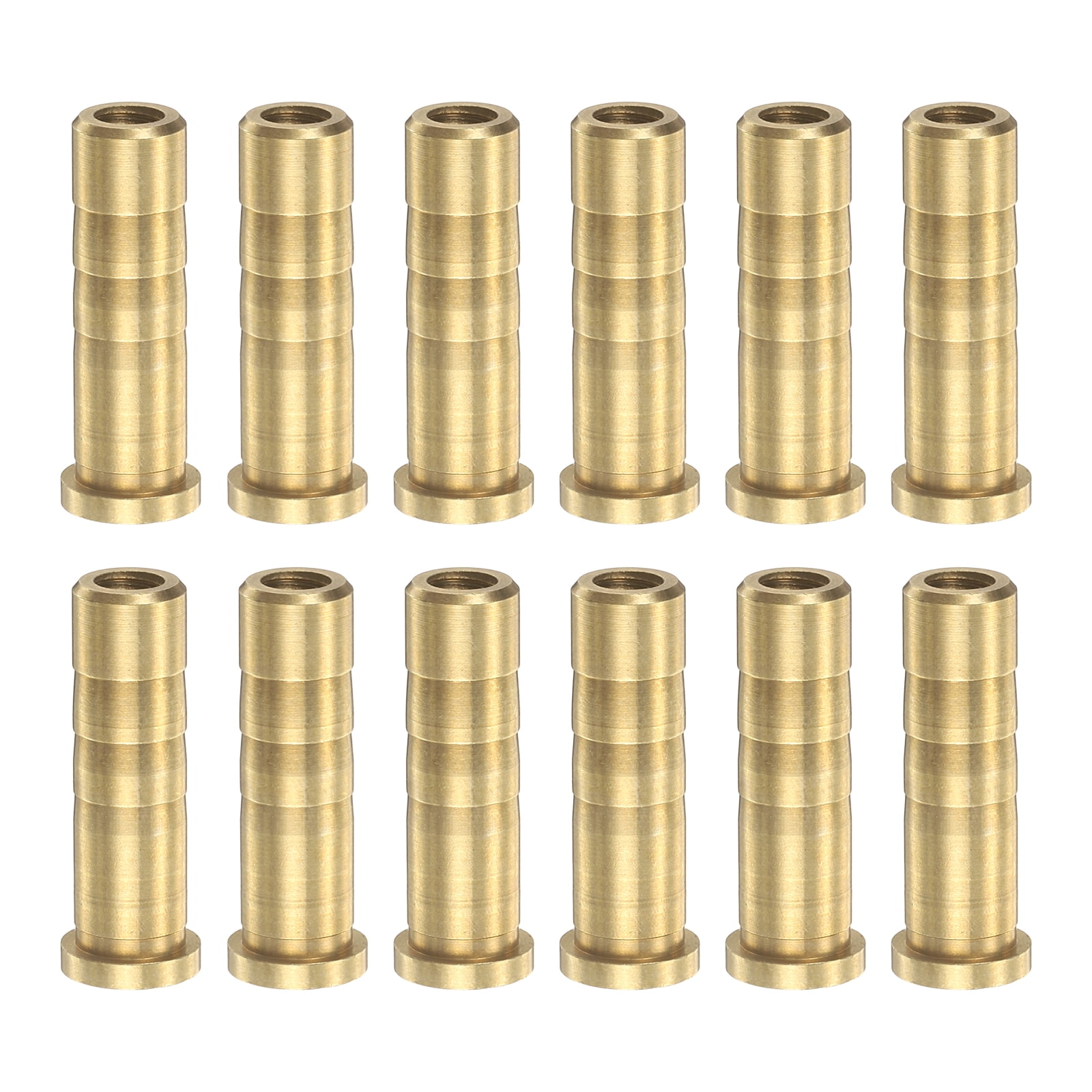 Uxcell Arrow Insert 38 Grain Archery Brass Insert Arrow Weight with Copper Archery Hunting Accessory for 6.2mm/0.244 Carbon Arrow Field Points Shaft 12 Pack & Brass