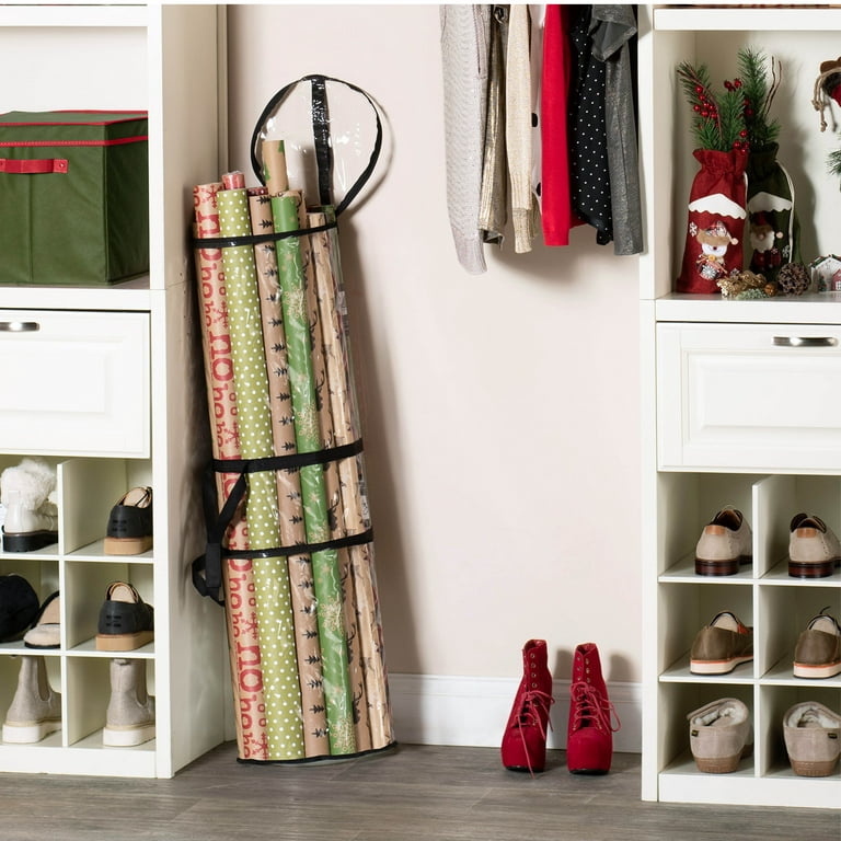 Gift Wrap Paper Hanging Closet Accessories Organizer Christmas Storage