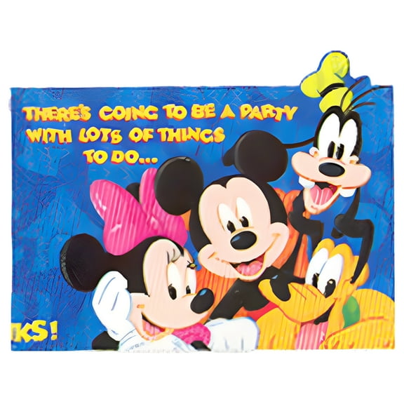 Mickey Mouse Printed Invitations Disney Gang with Envelopes 8 Count