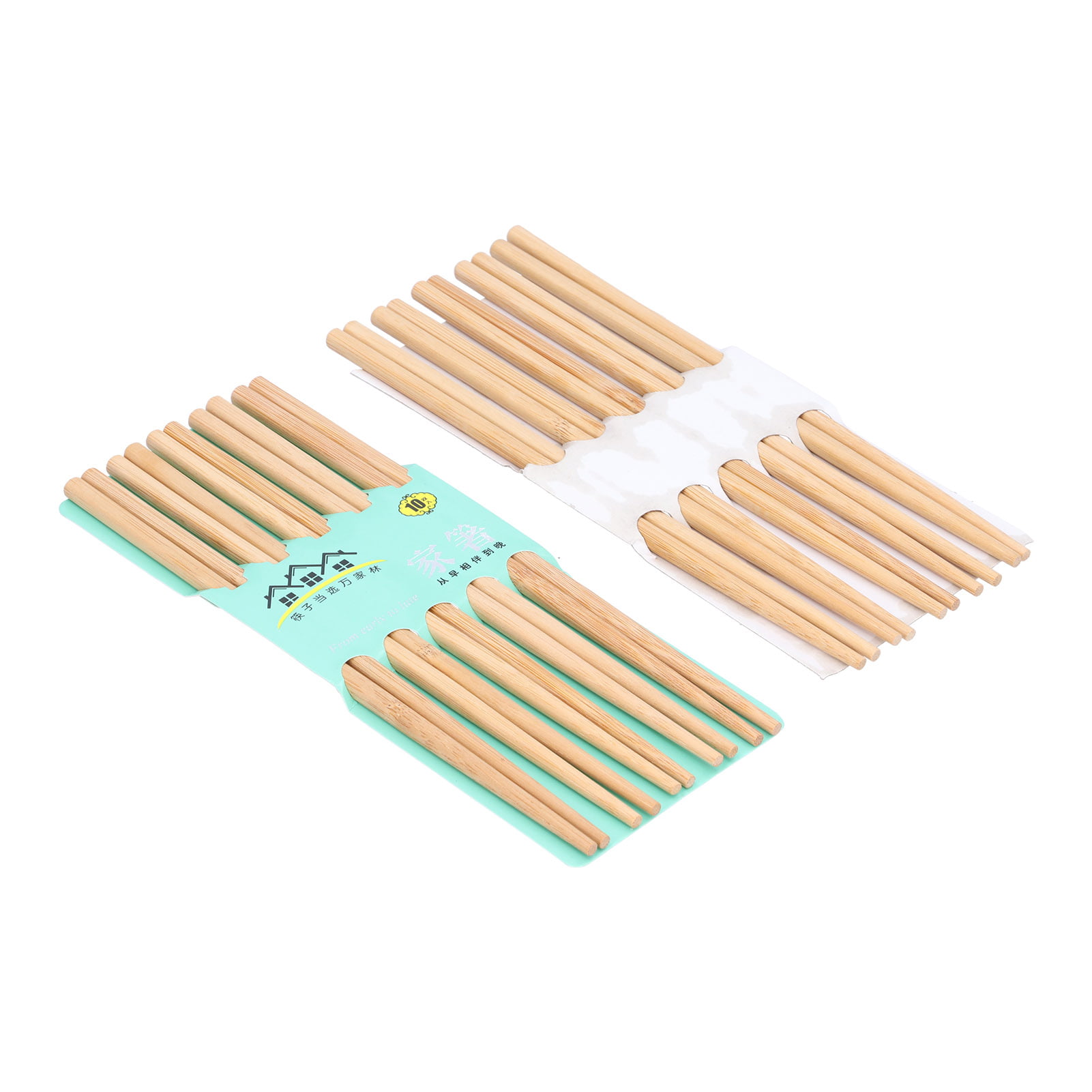10 Pair Natural Bamboo Wooden Cooking Chopsticks 9.4in Long Reusable 