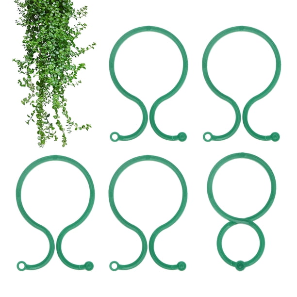 Uxcell 50-Pack Clips de Soporte para Plantas, 2.4" x 1.6" x 0.08"( L x W x H ) Clips de Enredadera de Plástico