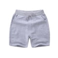thumbnail image 2 of Boy's Girls Sports Shorts, Lightweight Athletic Running Kids Casual Elastic Waist Drawstring Summer cotton Shorts with Pockets Gray 9Y, 2 of 5