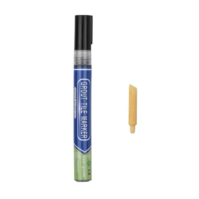 Grout Pen, BIGTHUMB Grout Pen Water Based Tile Grout Paint Pen Renew Repair Marker Tile Gap Line Coating with Replacement Tip Waterproof for Bathroom Kitchen Parlor Balcony Floor Restore