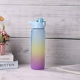 thumbnail image 3 of Outdoor Water Bottle with Straw BPA Free Gradient Drinking Cup (Purple), 3 of 7