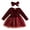 Red, variant on Baby Girls Long Sleeve Velvet Tulle Dress Set Star Print Skirt Ruffle Bow Detail with Matching Bow Headband
