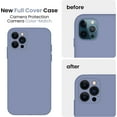 thumbnail image 3 of for iPhone 14 Pro Max Case, Silicone Upgraded [Camera Protection] Phone Case with [2 Screen Protectors], Soft Anti-Scratch Microfiber Lining Inside, 6.7 inch, Lavender Gray, 3 of 5