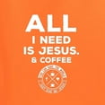 thumbnail image 6 of Wild Bobby All I Need is Jesus & Coffee Inspirational/Christian Women Graphic Tee, Orange, Large, 6 of 6