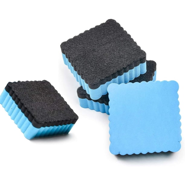 Borrador magnético para pizarra blanca de colores brillantes, duradero y de larga duración para el hogar, la escuela y la oficina, paño pequeño reutilizable no magnético ideal para limpieza en seco,