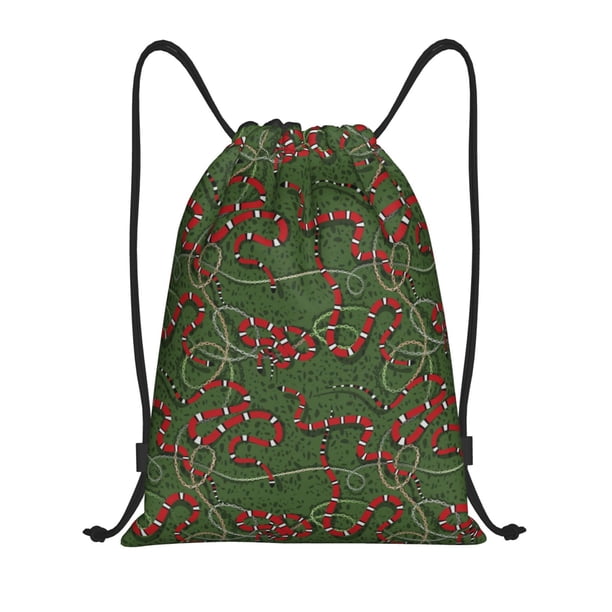 Fotbe Red Snake Bolsa Mochila con Cordón Estampada, Bolsa de Gimnasio Deportiva, Bolsa Cinch, Bolsa con Cordón para Hombres y Mujeres-Medium