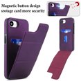 thumbnail image 2 of Allytechgroup Wallet Case for iPhone 16e with Credit Card Slot, PU Leatehr Phone Case with Stand RFID Blocking Shockproof Back Cover for iPhone 16e for Women Men, Darkpurple, 2 of 5