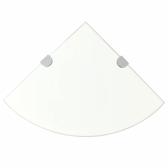 vidaXL Tempered Glass Floating Corner Shelf