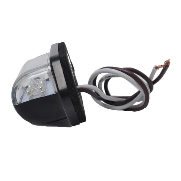 Lámpara De Matrícula Trasera Universal Negra 12V - Para Coches Clásicos Y Remolques