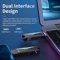 thumbnail image 4 of fanxiang 256GB Flash Drive Memory Stick, UP to 400MB/s, Dual Drive 2 in 1 OTG Type-C/USB 3.1 Flash Drive for All Android Phone,MacBook/Pro, 4 of 6