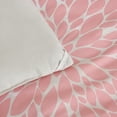 thumbnail image 5 of Koniroom Pink Floral Comforter Set, Botanical Beige Bedding Sets Queen Size with Cute Pink Flowers Printing for Women Teen Girls All Season 3 Pieces Comforters with 2 Pillow Shams (90x90 Inches), 5 of 7
