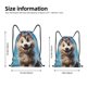 thumbnail image 2 of Fotbe Blue Sky Cute Wolf Bolsa Mochila con Cordón Estampada, Bolsa de Gimnasio Deportiva, Bolsa Cinch, Bolsa con Cordón para Hombres y Mujeres-Medium, 2 of 6