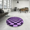 thumbnail image 3 of Ahgly Company Indoor Rectangle Patterned Heliotrope Purple Area Rugs, 2' x 5', 3 of 6