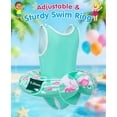 thumbnail image 6 of HeySplash Swim Vest for Age 3-6, Swim Trainer Vests with Adjustable Strap for Boys Girls 29-55lbs, Children Swimsuit, Floating Tube for Beginner,Green Leaves + Pink Flamingo, 6 of 7