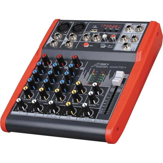 AUDIO2000S AMX7311 Professional FourChannel Audio Mixer with USB and
