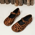 thumbnail image 5 of Wovix Women Leopard Faux Leather Flats Comfortable Round Toe Slip On Soft Work Flats Retro Mary Jane Dress Shoes, 5 of 5
