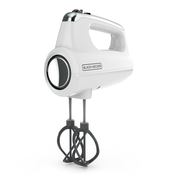 BLACK+DECKER Helix Performance Premium Hand Mixer, 5Speed Mixer, White