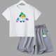 thumbnail image 3 of Conjuntos deportivos de verano para niños, camisetas de manga corta y pantalones de lucha de anime, conjuntos para niños y niñas de 3 a 13 años, 3 of 5