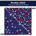 thumbnail image 6 of 4th of July Dog Bandana Reversible 2 Pack Small, Red White and Blue Bone Rainbow Patriotic Dogs Bandanas Set Adjustable Triangle Holiday Scarves for Memorial Day Small Medium Dogs, 6 of 6