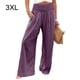 thumbnail image 5 of Pantalones de verano para mujer Sonducket color sólido sueltos pierna ancha cintura alta, 5 of 6