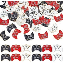 60Pcs Video Game Controller Charms 6 Styles Alloy Enamel Pendants DIY Jewelry Making