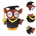 thumbnail image 2 of Peluche de graduación, muñeco de peluche con sombrero, juguete de peluche de graduación sonrisa de búho, 2 of 9