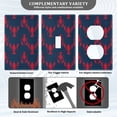 thumbnail image 3 of Yayeee Toggle Light Switch Wall Plate 1-Gang 4.5"x2.7" Home Decorative Outlet Cover, Blue Lobster Pattern, 3 of 7
