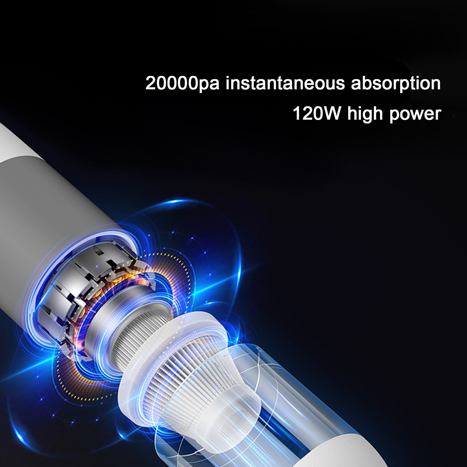 Car Vacuum with Powerful Suction, 2-in-1 Hand Vacuum & Blow Pump, Mini Vacuum for Crevices, Keyboard Cleaner, USB Rechargeable, Compact Design