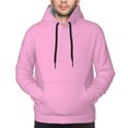 thumbnail image 4 of Bingfone Pink Men'S Drawstring Hoodie Long Sleeve Pocket Sweatshirts-Small, 4 of 9