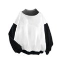 thumbnail image 5 of TQWQT Women Mock Neck Sweatshirt Loose Drop Shoulder Color Block Raglan Long Sleeve Tops Soft Contrast Sleeve Casual Pullover Shirts Black M, 5 of 5