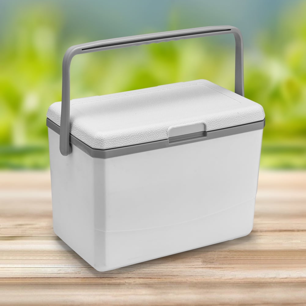 Insulated Cooler, Yucurem 3L Insulated Portable Cooler with Handle Ice Bucket Leak Proof Outdoor Hard Cooler for Beach, Picnic (White)