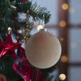 thumbnail image 1 of LHNFT 4 adornos navideños redondos flocados, diámetro extragrande de 5.9 pulgadas, bolas navideñas de plástico irrompibles, textura flocada suave, decoraciones navideñas para interiores y exteriores, 1 of 8