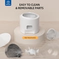 thumbnail image 6 of Automatic Cat Feeder and Water Fountain Combo, 3L WiFi Smart Pet Feeder with Stainless Steel Bowl, App Control for Remote Feeding, Detachable Easy Clean (White), 6 of 7