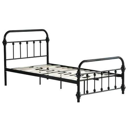Ghp 78 X41 5 X40 Black Steel Wood Contemporary Twin Size Bed Frame With Headboard Ghp 78 X41 5 X40 Black Steel Wood Contemporary Twin Size Bed Frame With Headboard