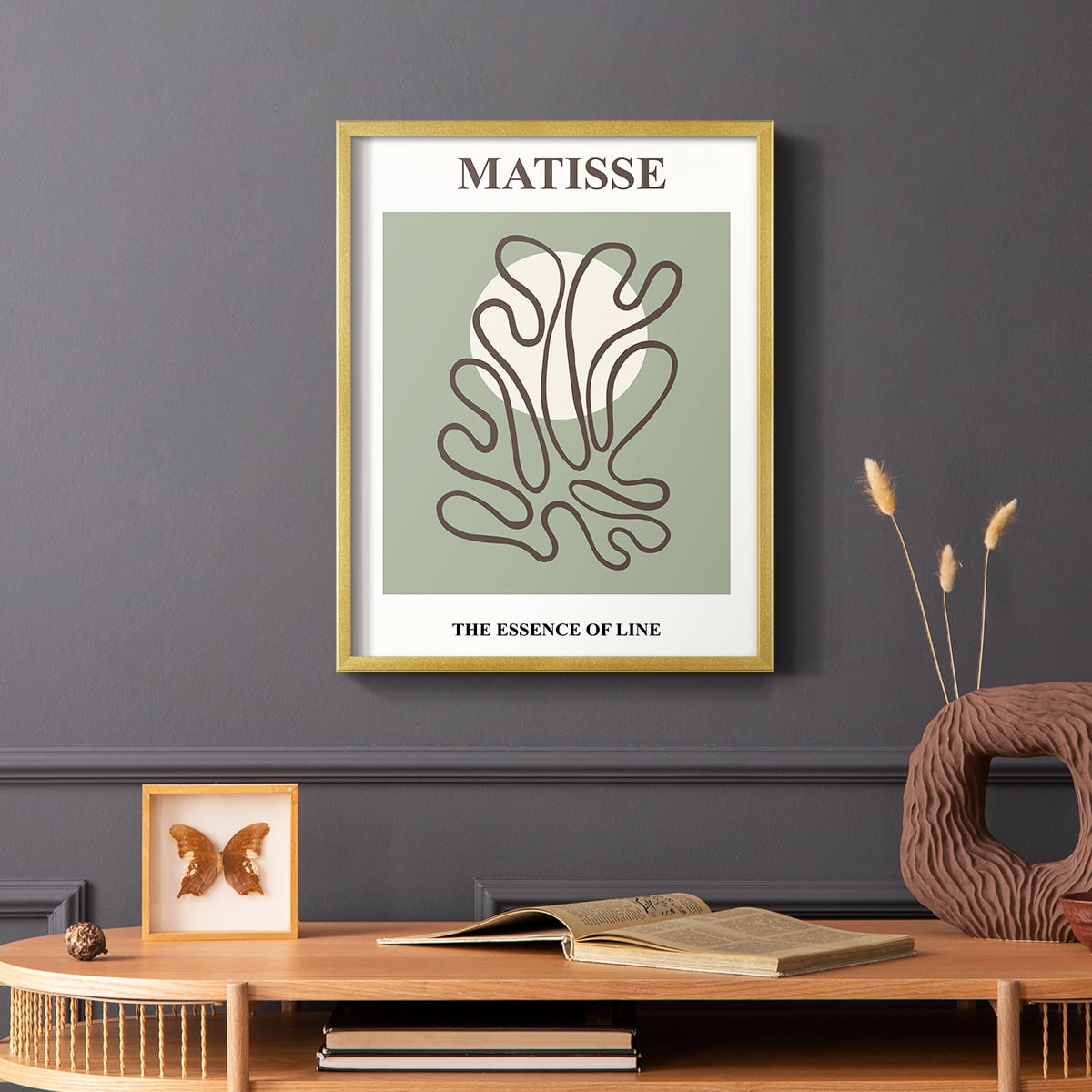 Matisse CXIII Framed Print in Gold Solid Wood 11 x 14 Framed Print