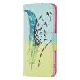 thumbnail image 6 of Feishell for Samsung Galaxy S23 FE (6.4 inch) Case,Fashion Painted Pattern PU Leather Shockproof Magnetic Clasp Flip Cover with Card Slots Kickstand Wallet Phone Case,B-Feather, 6 of 8