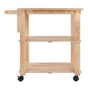 Winsome Wood Mario Kitchen Utility Cart, Natural Finish