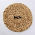 thumbnail image 2 of 2 Packs Round Woven Placemats for Dining Table, 11.8" Natural Water Hyacinth Straw Braided Placemat, Handmade Heat Resistant Non-Slip Weave Placemats for Outdoor Patio Table, 2 of 7