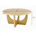 thumbnail image 3 of 36" Round Oak Coffee Table - Mid Century Modern for Home Spaces, 3 of 8