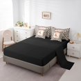 thumbnail image 3 of Catabedysis Alphabet Letters K 7 Pieces Full Size Bedding Sets,Modern Leopard Print Full Size Bed in a Bag,Black Reversible For Girls, 3 of 7