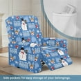 thumbnail image 3 of Kuiaobaty Snowman Reindeer Ho Recliner Couch Cover Comfortable Reclining Sofa Slipcover Christmas Durable Reclining Slipcover Breathable Recliner Chair Cover with Elastic Bottom for Pets, 3 of 8
