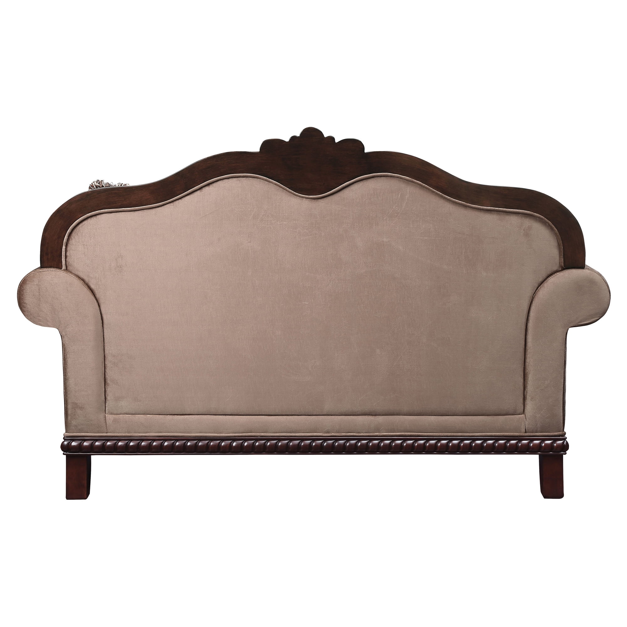 Acme Chateau De Ville Loveseat with 3 Pillows in Espresso