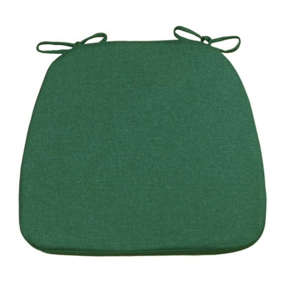 5cm Thick High-Density Foam Seat Cushion (44x41cm) – Ergonomic Contoured Dining Chair Pad with 4-Point Straps, Breathable Linen Cover for All Seasons – Use on Dining Chairs, Office, Car & Floor