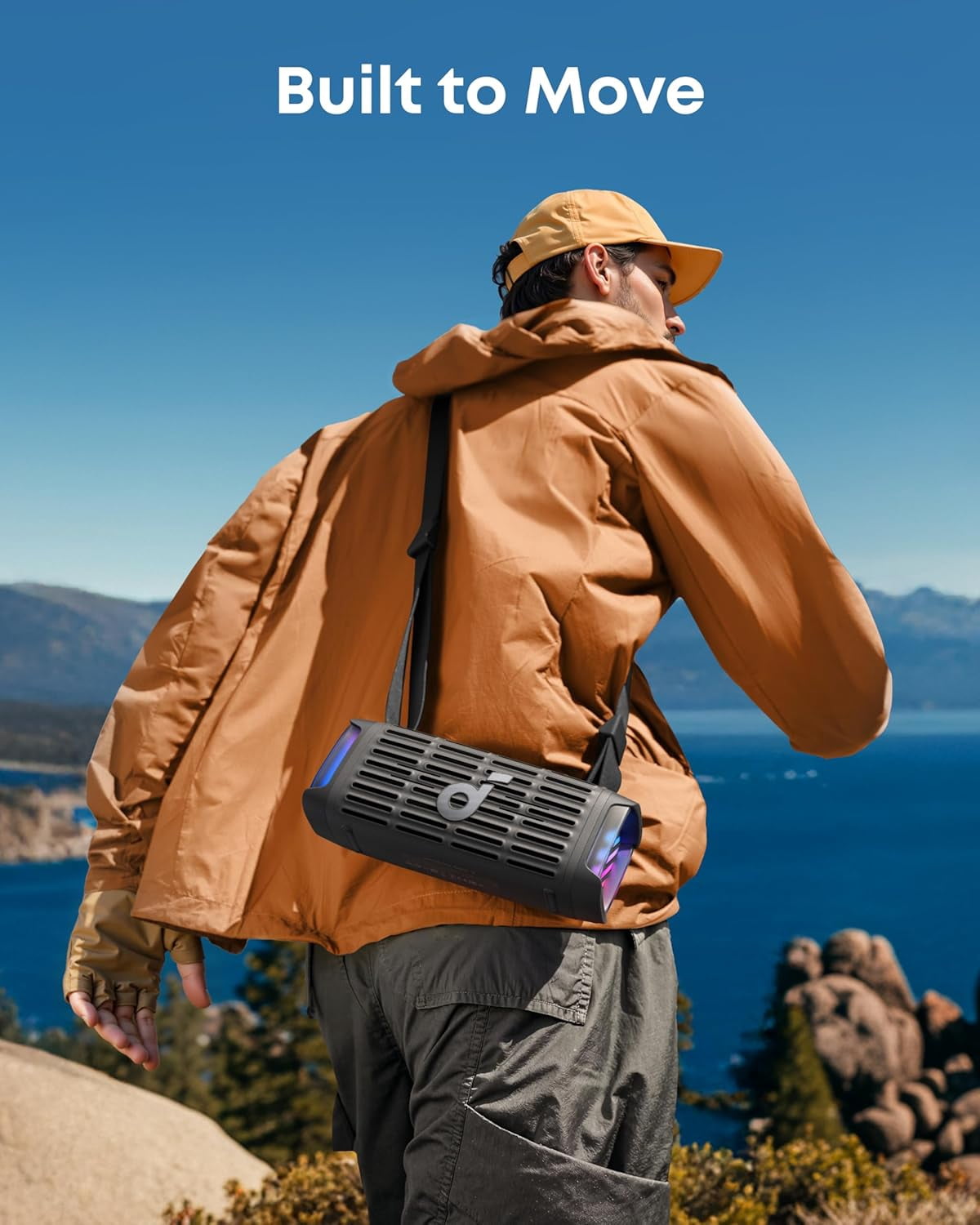 Soundcore Boom 3i by Anker, Rugged Outdoor Speaker, IP68 Waterproof, Floating Playback, Saltwater-Resistant, BassUp 2.0, 50W, Bluetooth 5.3, 16H Playtime, Tws, Kayak/Fishing/Camping